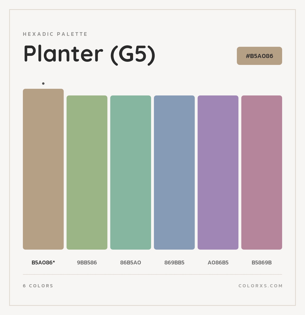 Planter (G5) - Hexadic Color Palette
