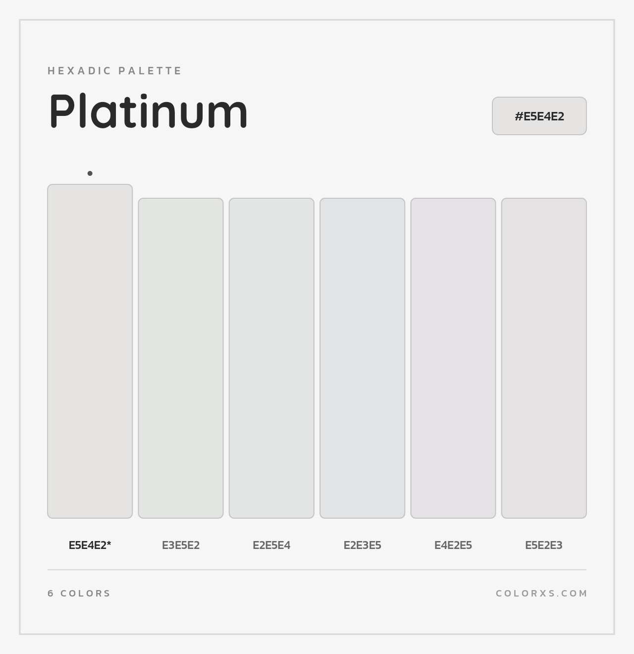 Platinum - Hexadic Color Palette
