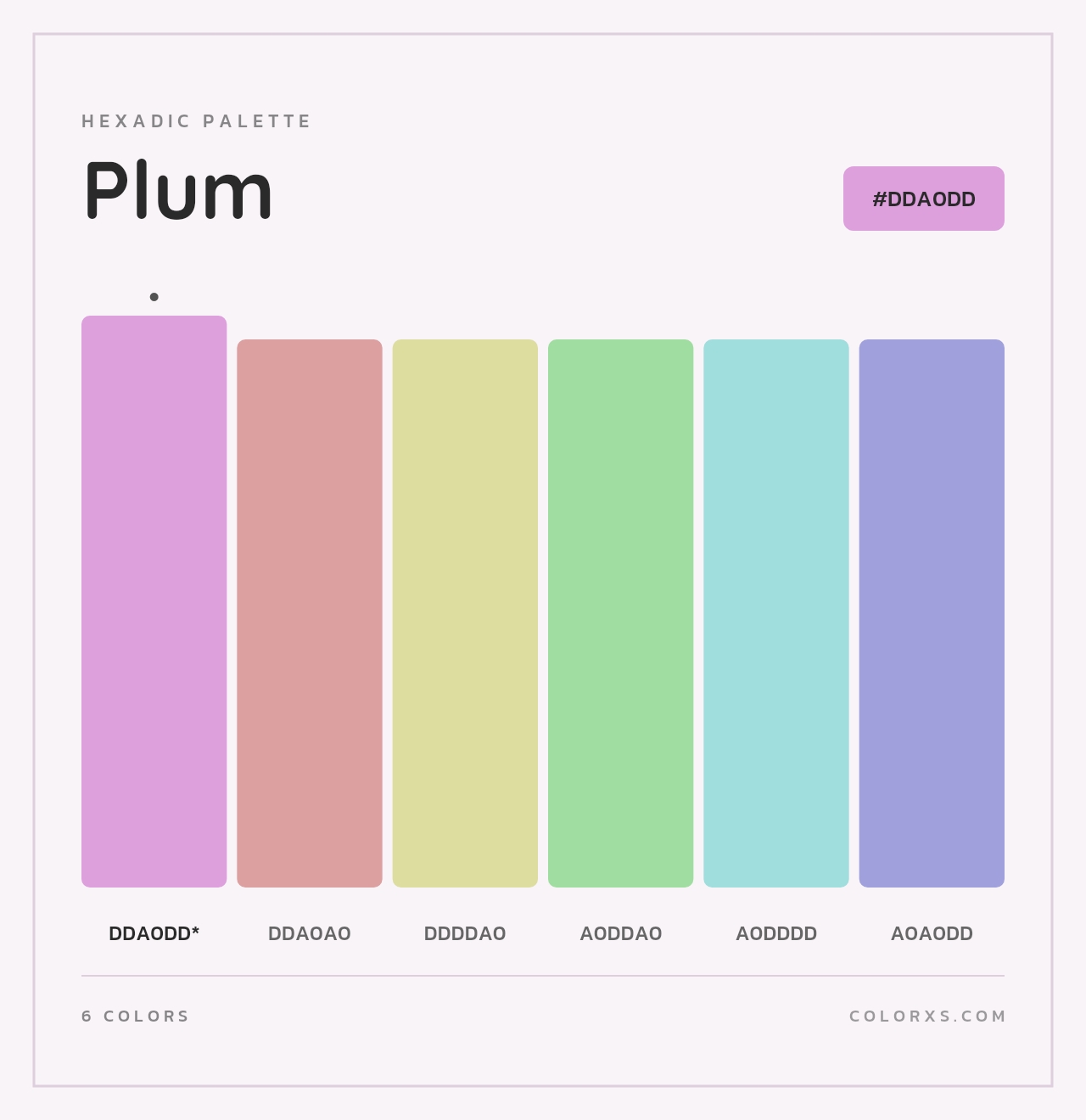Plum - Hexadic Color Palette