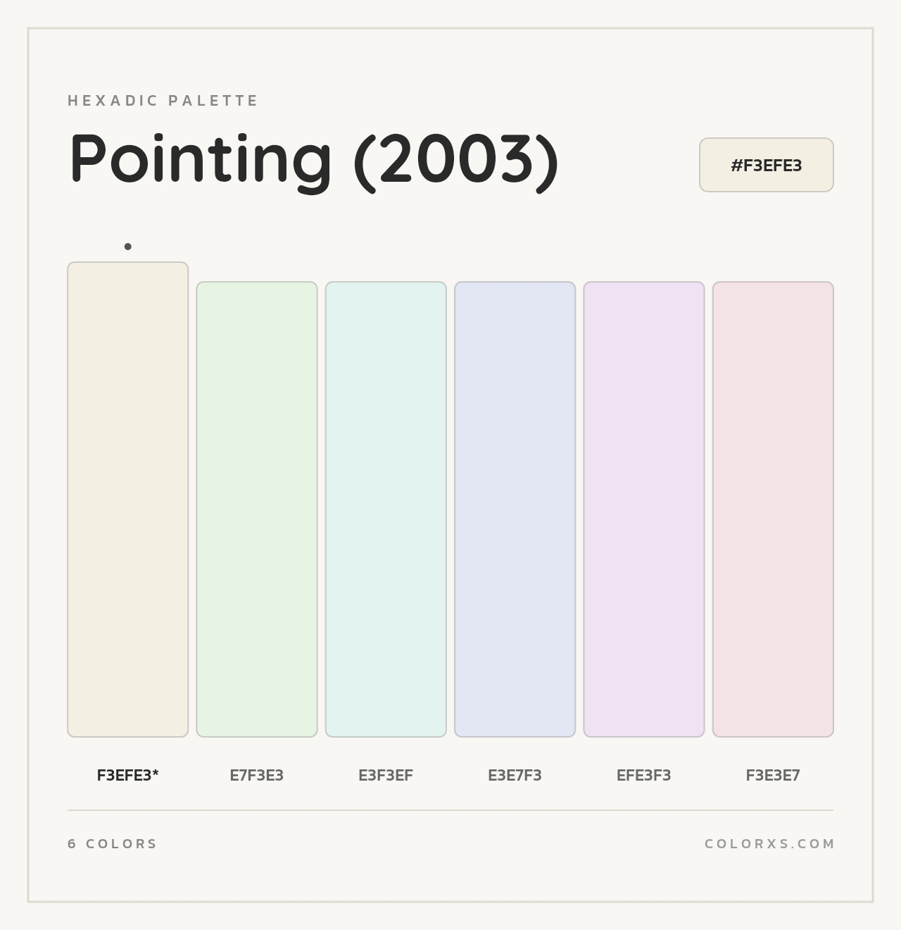 Pointing (2003) - Hexadic Color Palette