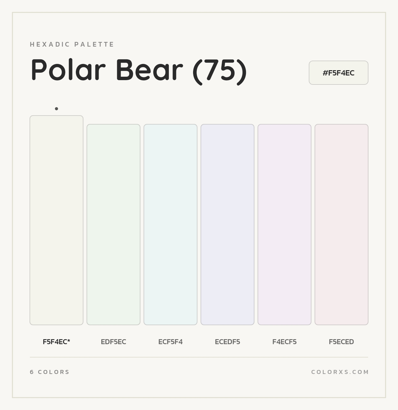 Polar Bear (75) - Hexadic Color Palette