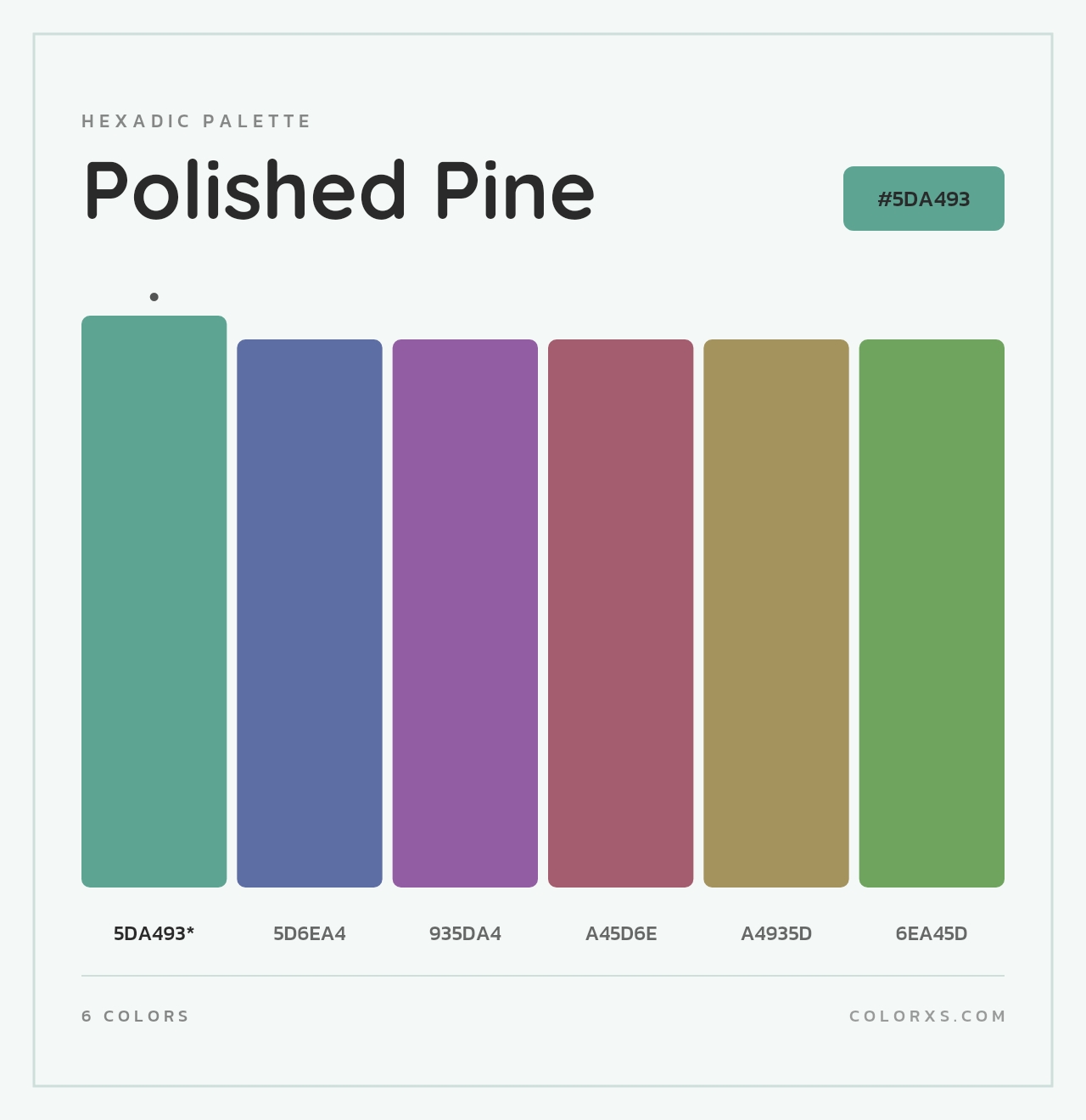 Polished Pine - Hexadic Color Palette