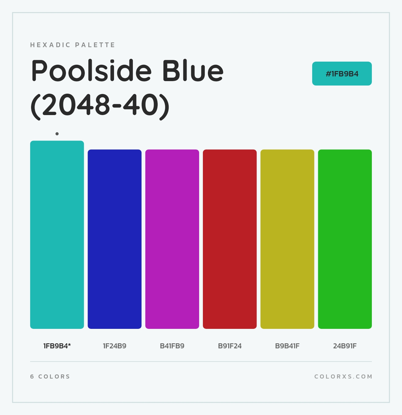 Poolside Blue (2048-40) - Hexadic Color Palette