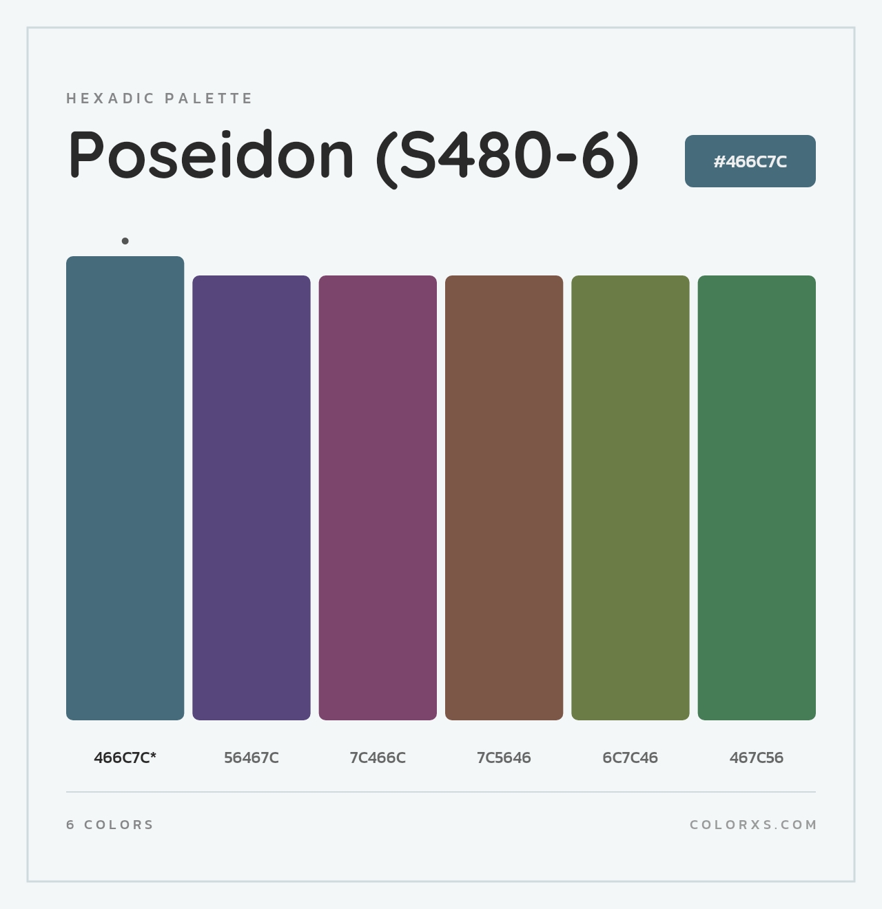 Poseidon (S480-6) - Hexadic Color Palette