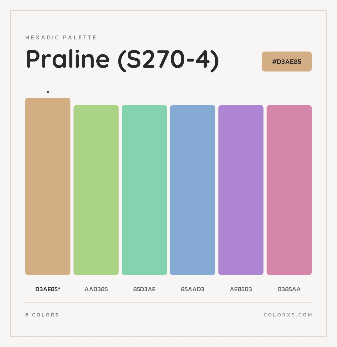 Praline (S270-4) - Hexadic Color Palette