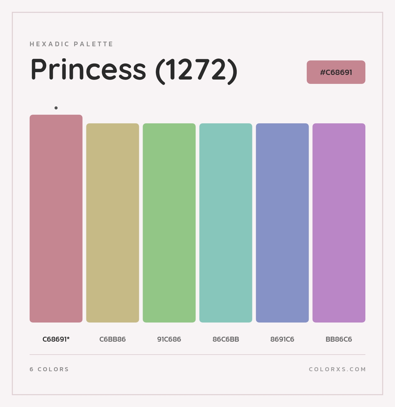 Princess (1272) - Hexadic Color Palette