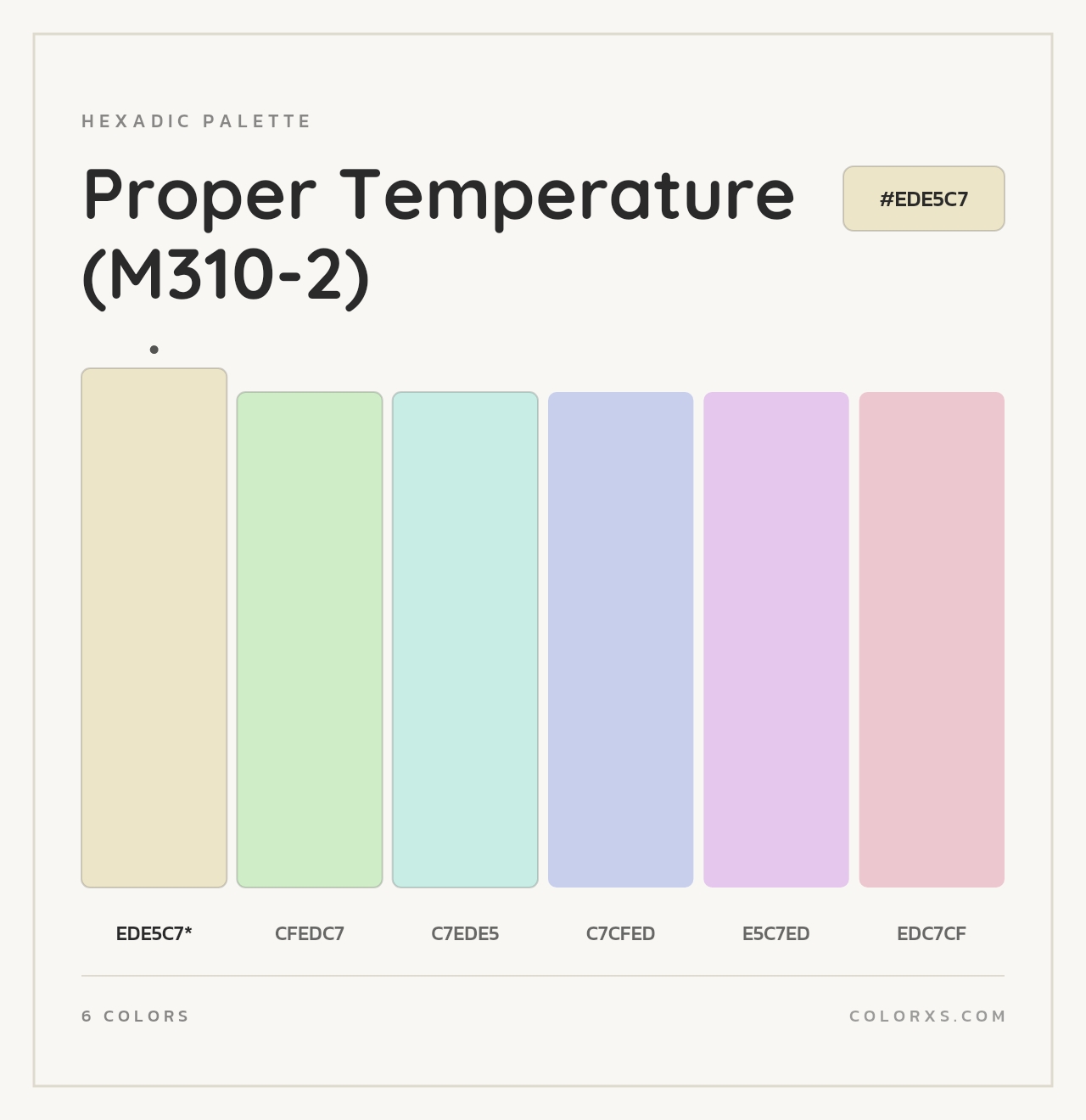 Proper Temperature (M310-2) - Hexadic Color Palette