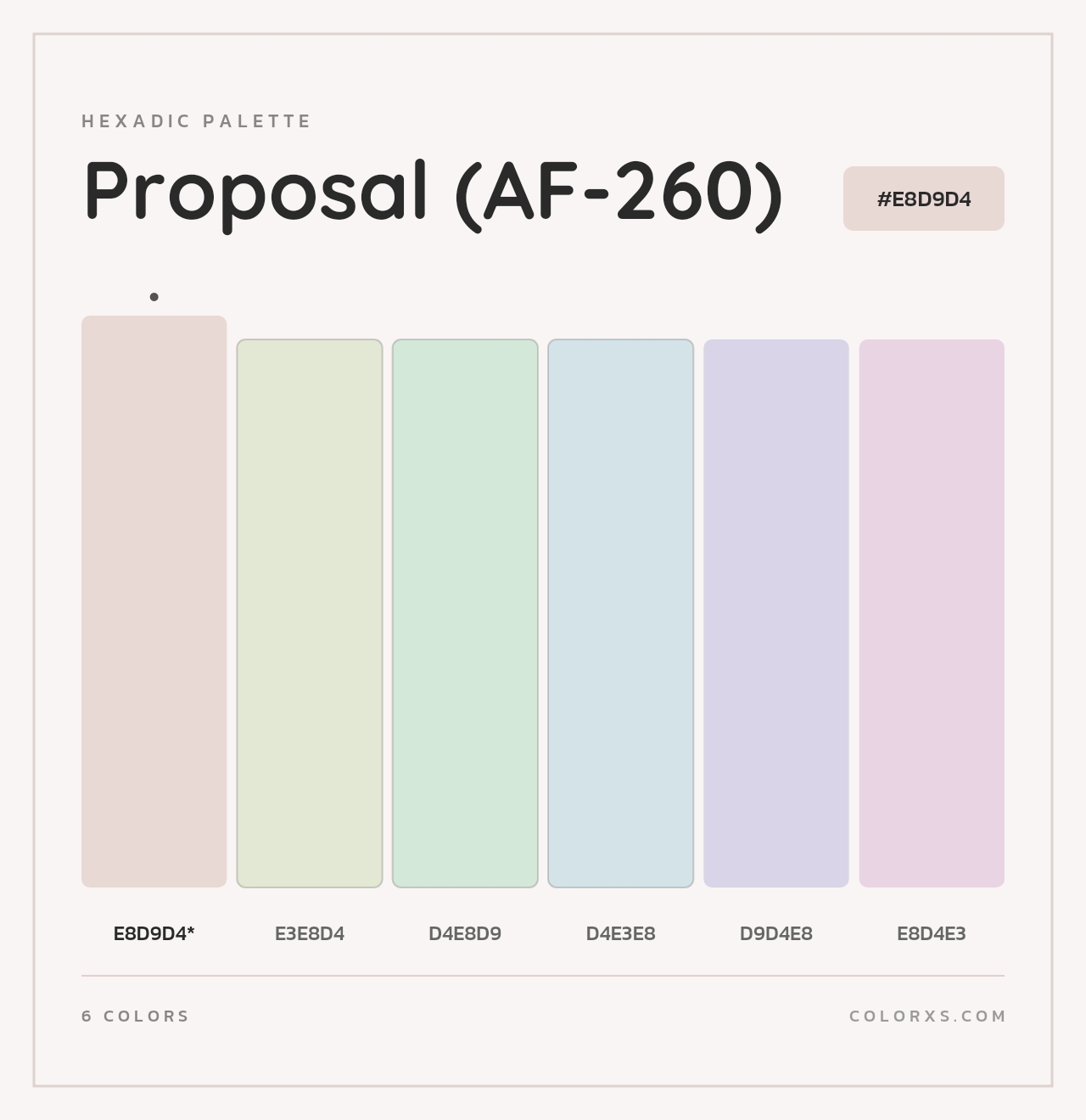 Proposal (AF-260) - Hexadic Color Palette