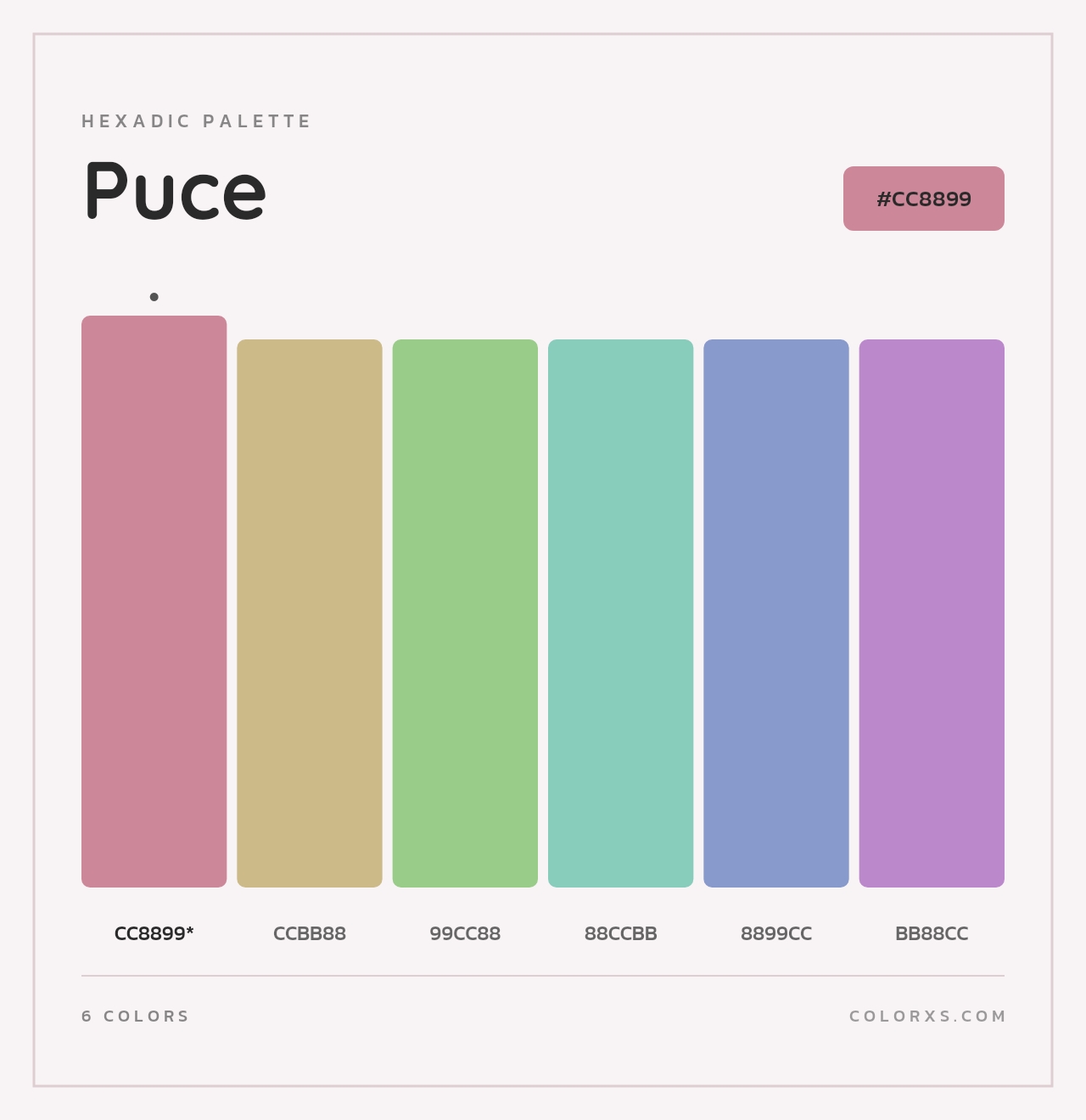 Puce - Hexadic Color Palette