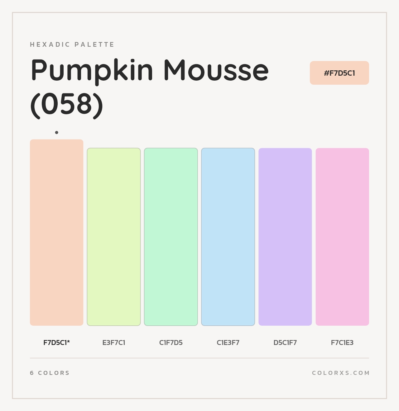 Pumpkin Mousse (058) - Hexadic Color Palette