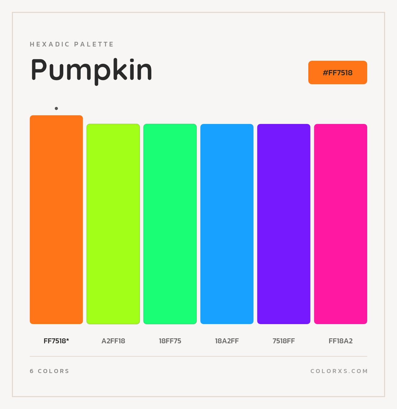 Pumpkin - Hexadic Color Palette