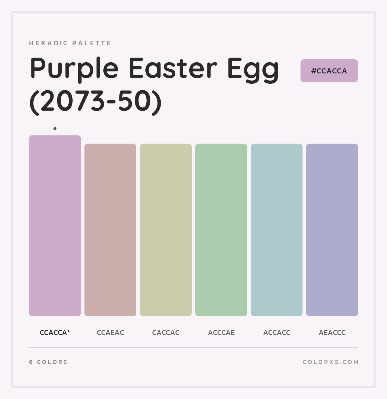 Purple Easter Egg (2073-50) - Hexadic Color Palette
