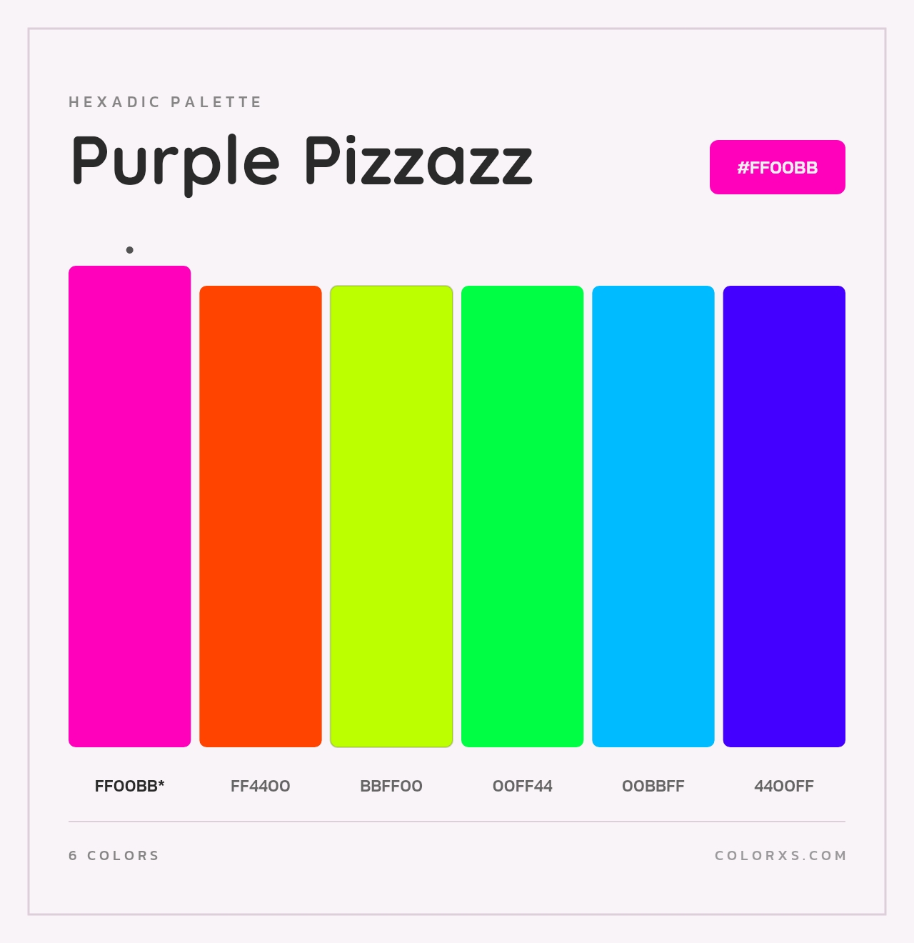 Purple Pizzazz - Hexadic Color Palette