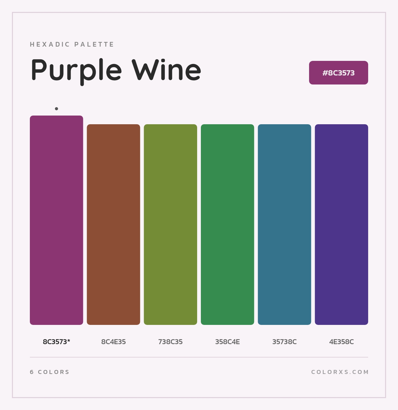 Purple Wine - Hexadic Color Palette