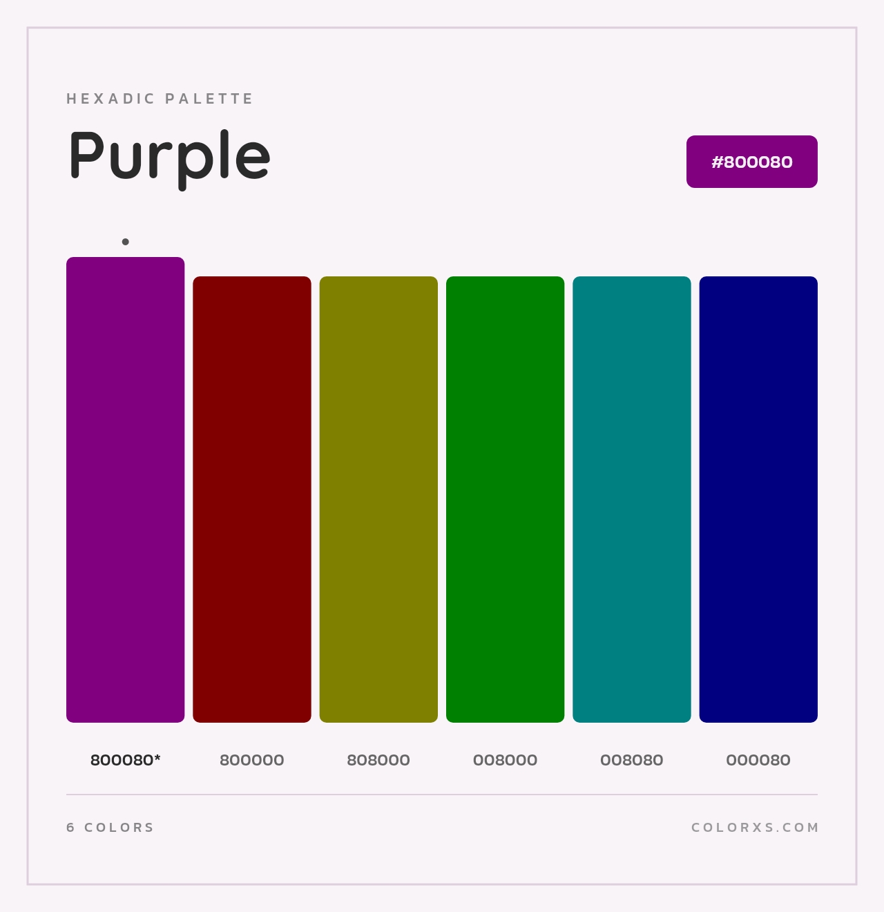 Purple - Hexadic Color Palette
