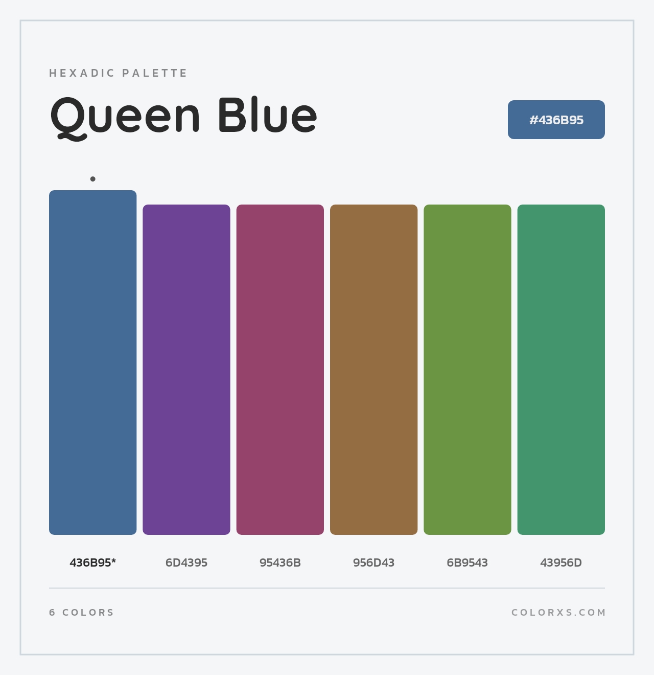 Queen Blue - Hexadic Color Palette