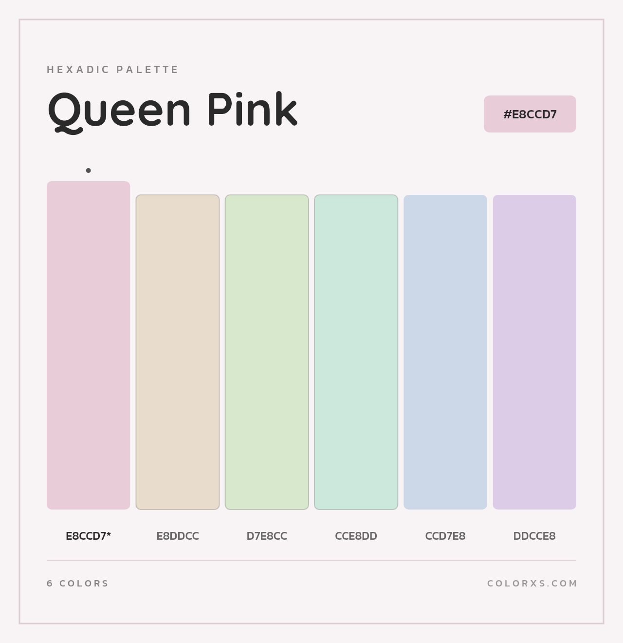 Queen Pink - Hexadic Color Palette