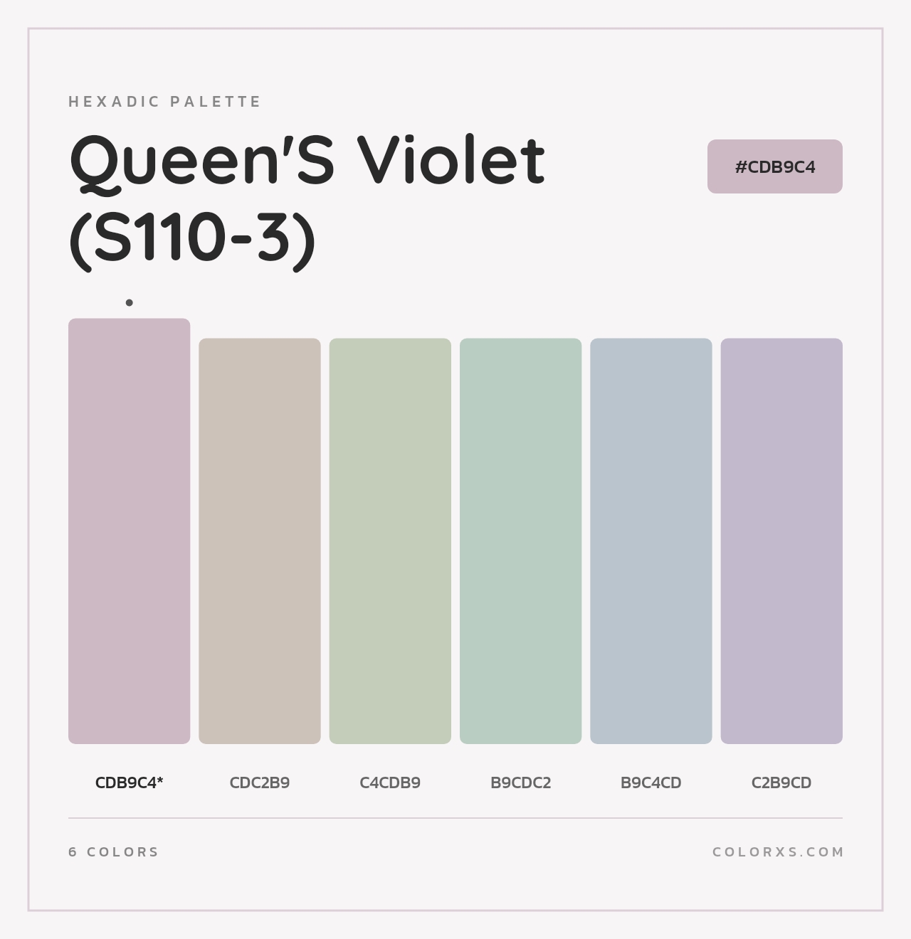 Queen'S Violet (S110-3) - Hexadic Color Palette