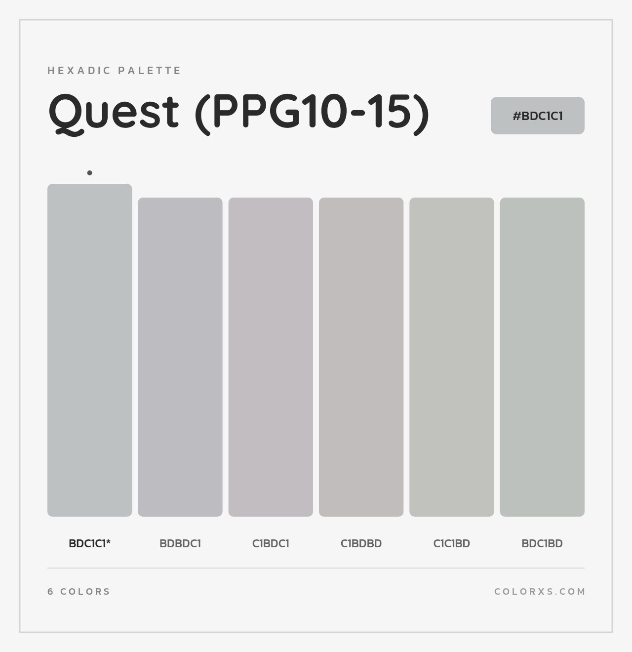 Quest (PPG10-15) - Hexadic Color Palette