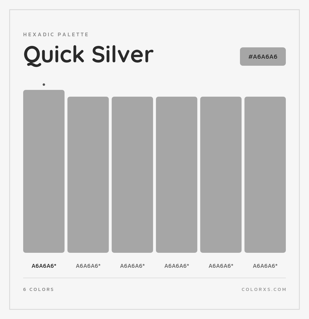 Quick Silver - Hexadic Color Palette
