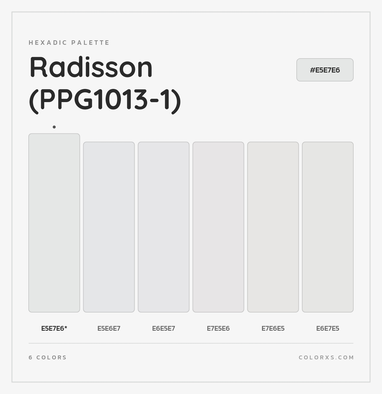 Radisson (PPG1013-1) - Hexadic Color Palette