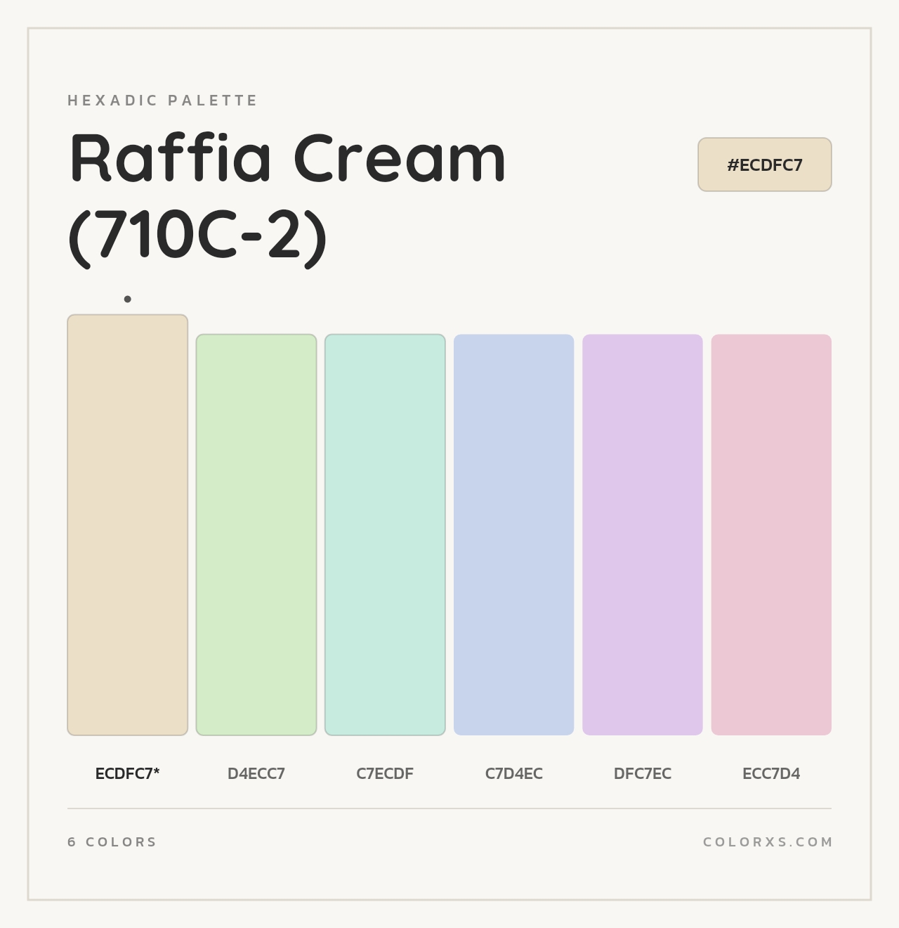 Raffia Cream (710C-2) - Hexadic Color Palette