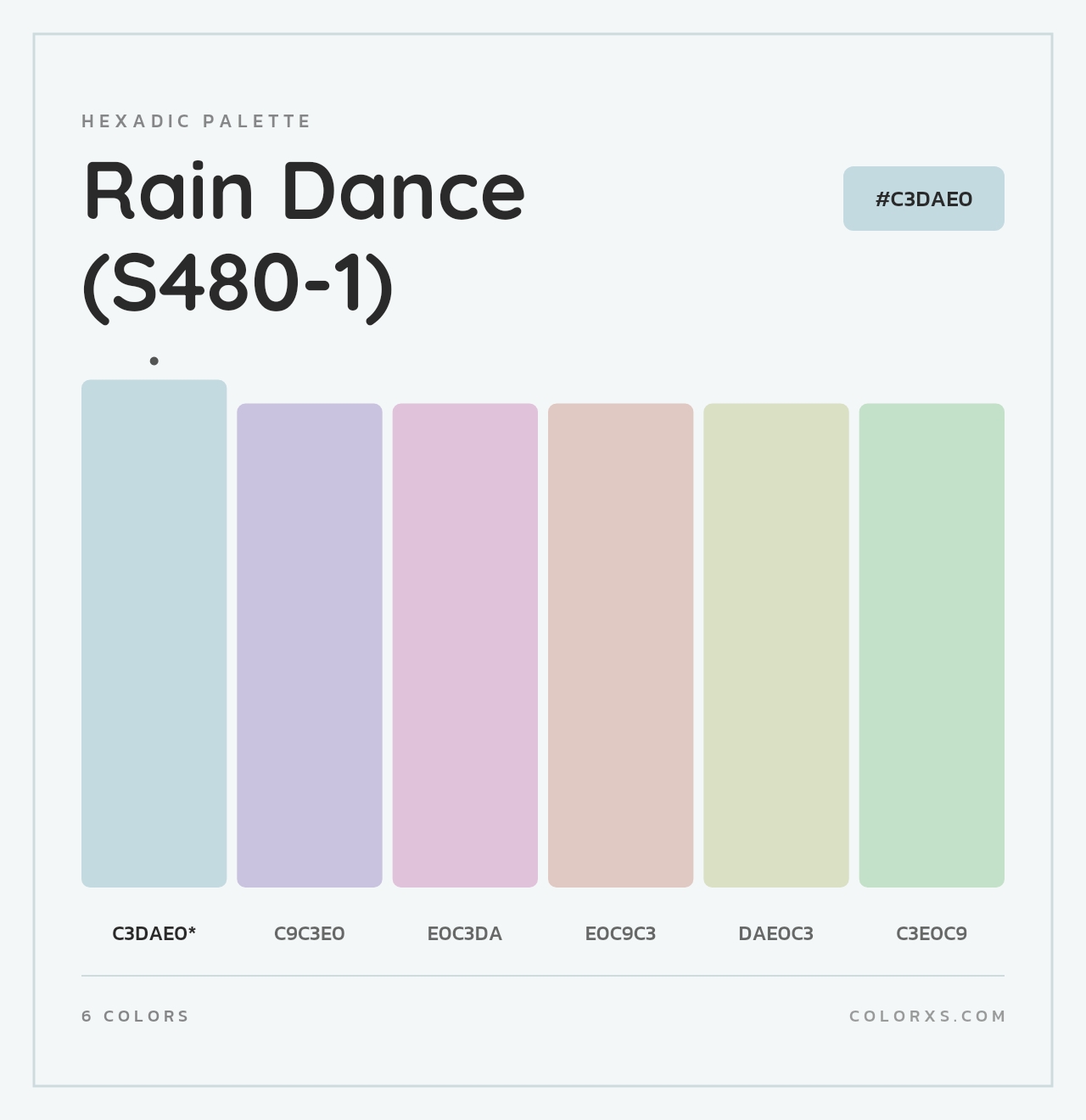 Rain Dance (S480-1) - Hexadic Color Palette