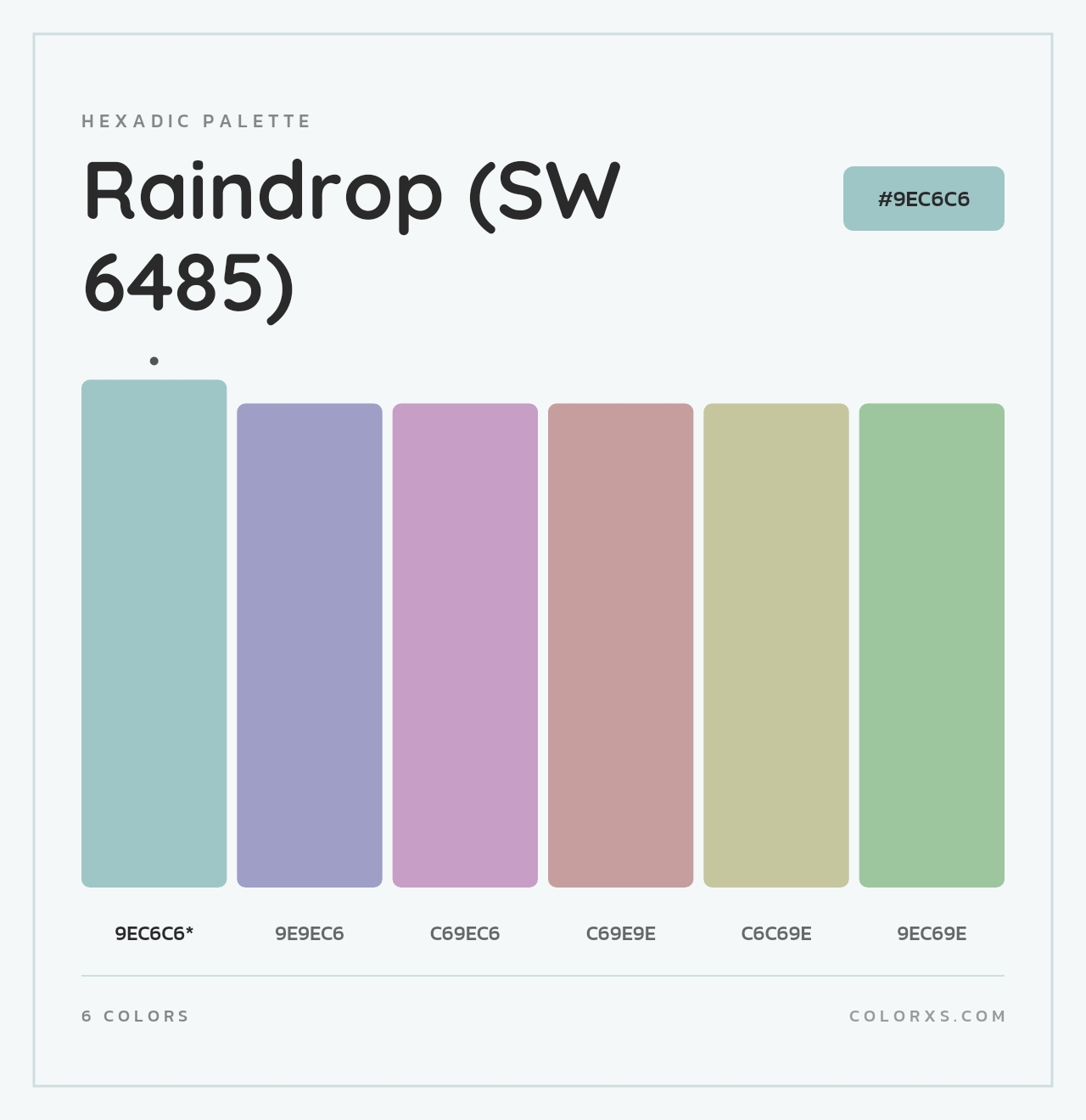 Raindrop (SW 6485) - Hexadic Color Palette