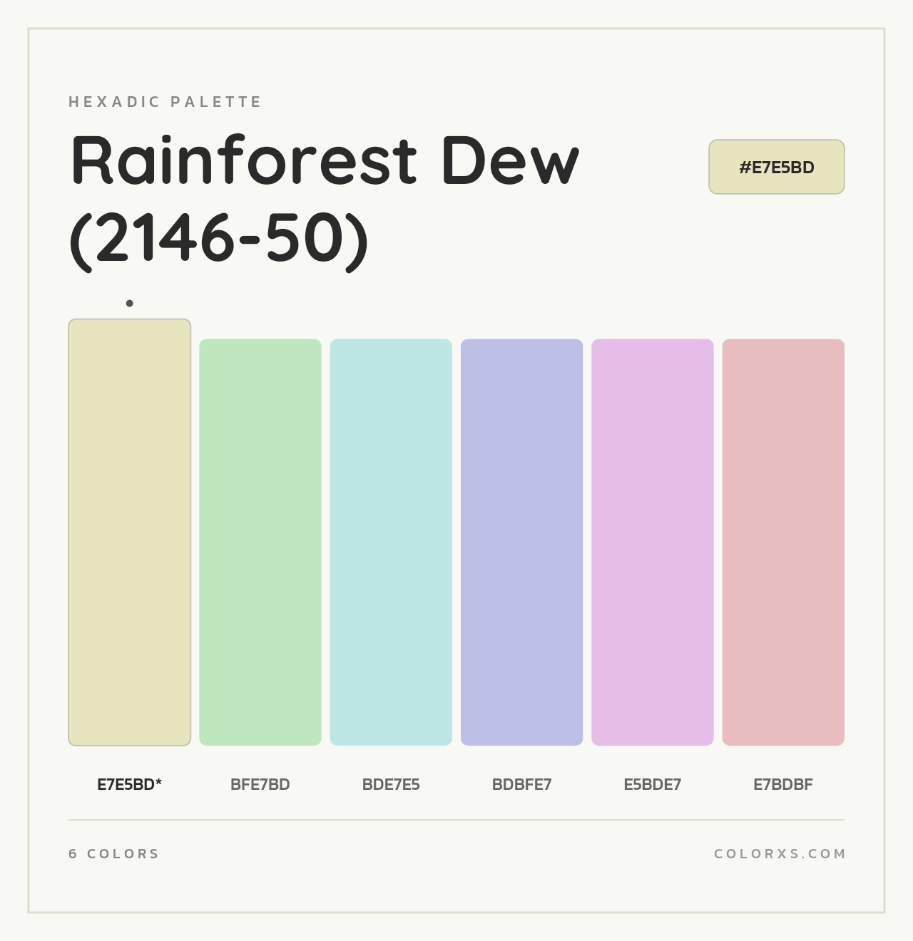 Rainforest Dew (2146-50) - Hexadic Color Palette