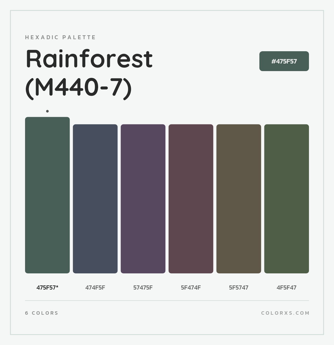 Rainforest (M440-7) - Hexadic Color Palette