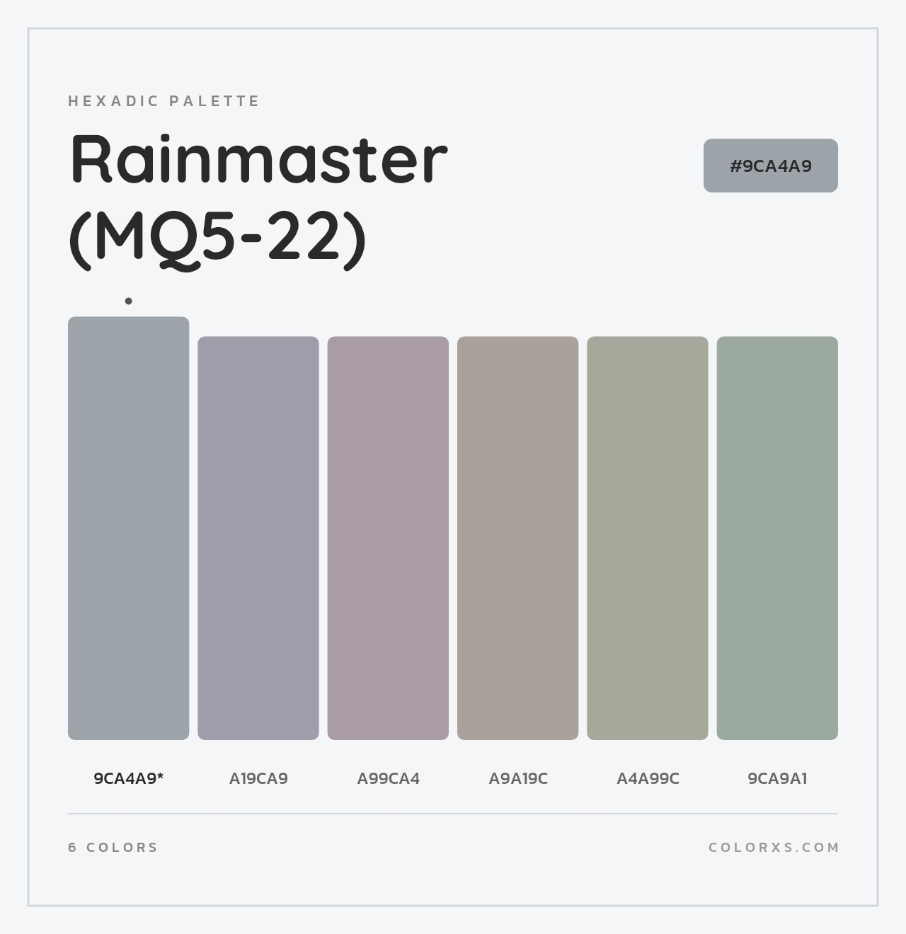 Rainmaster (MQ5-22) - Hexadic Color Palette