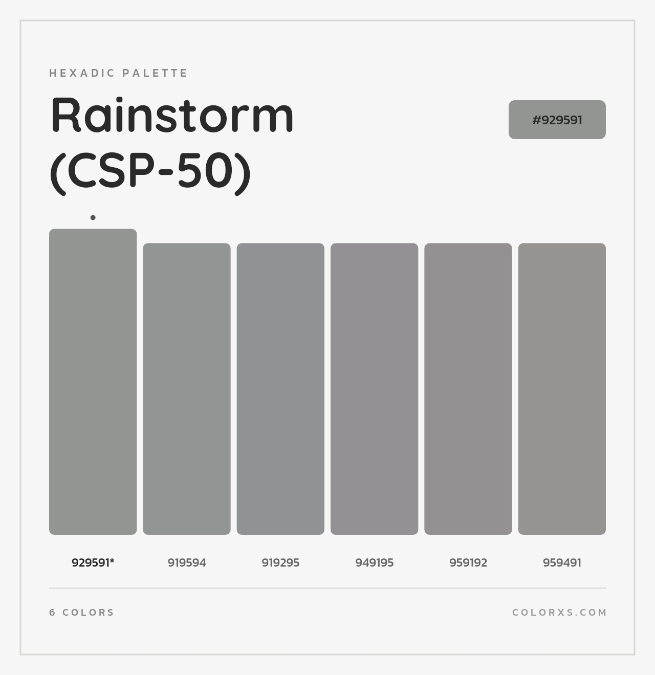 Rainstorm (CSP-50) - Hexadic Color Palette