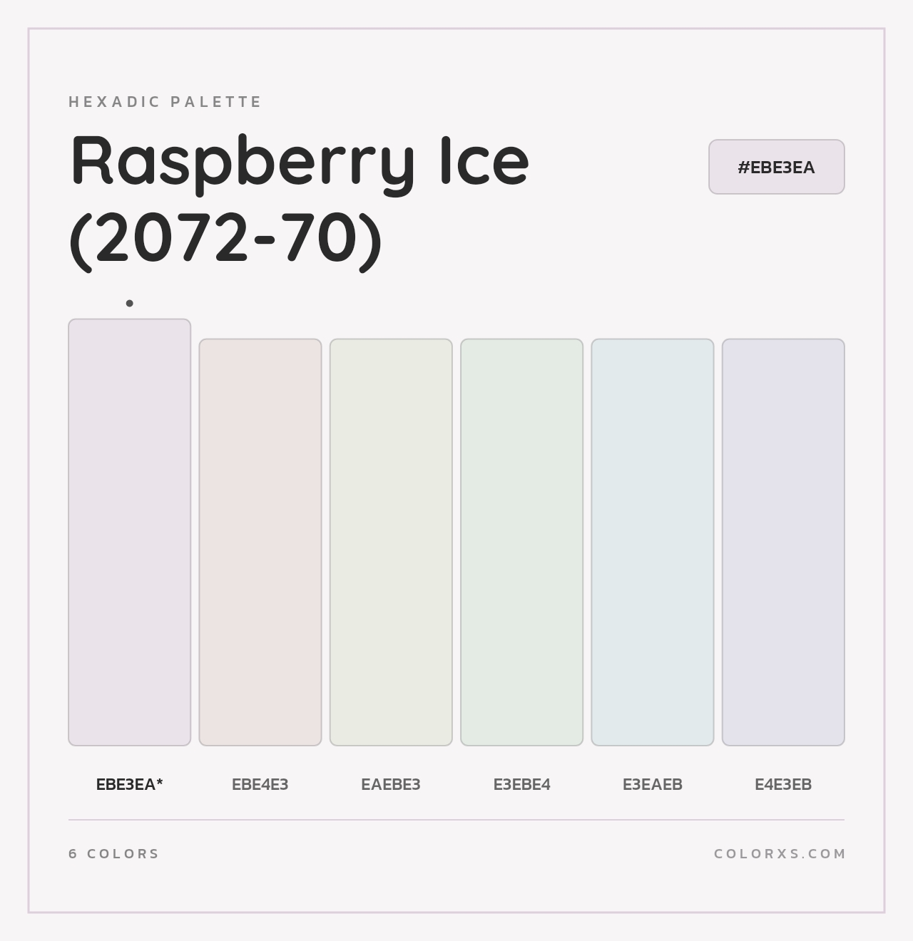 Raspberry Ice (2072-70) - Hexadic Color Palette