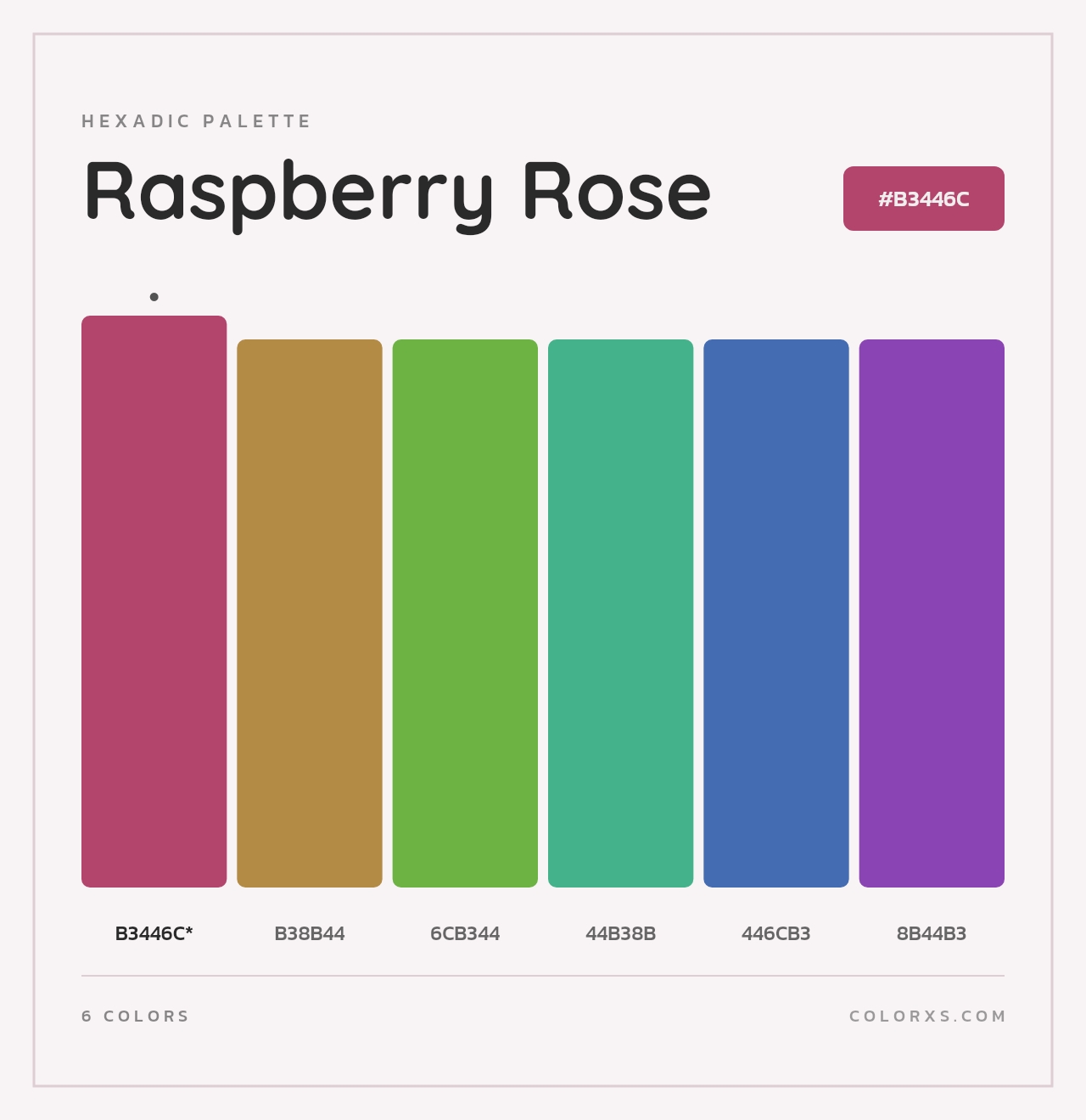Raspberry Rose - Hexadic Color Palette