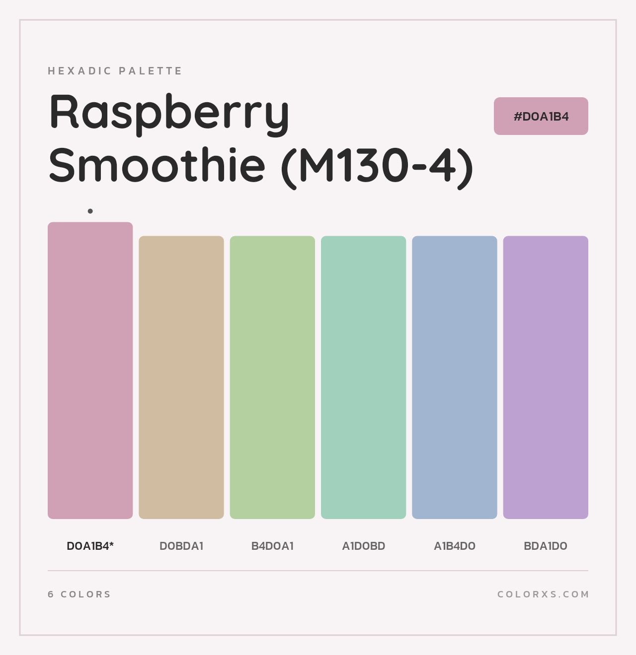 Raspberry Smoothie (M130-4) - Hexadic Color Palette
