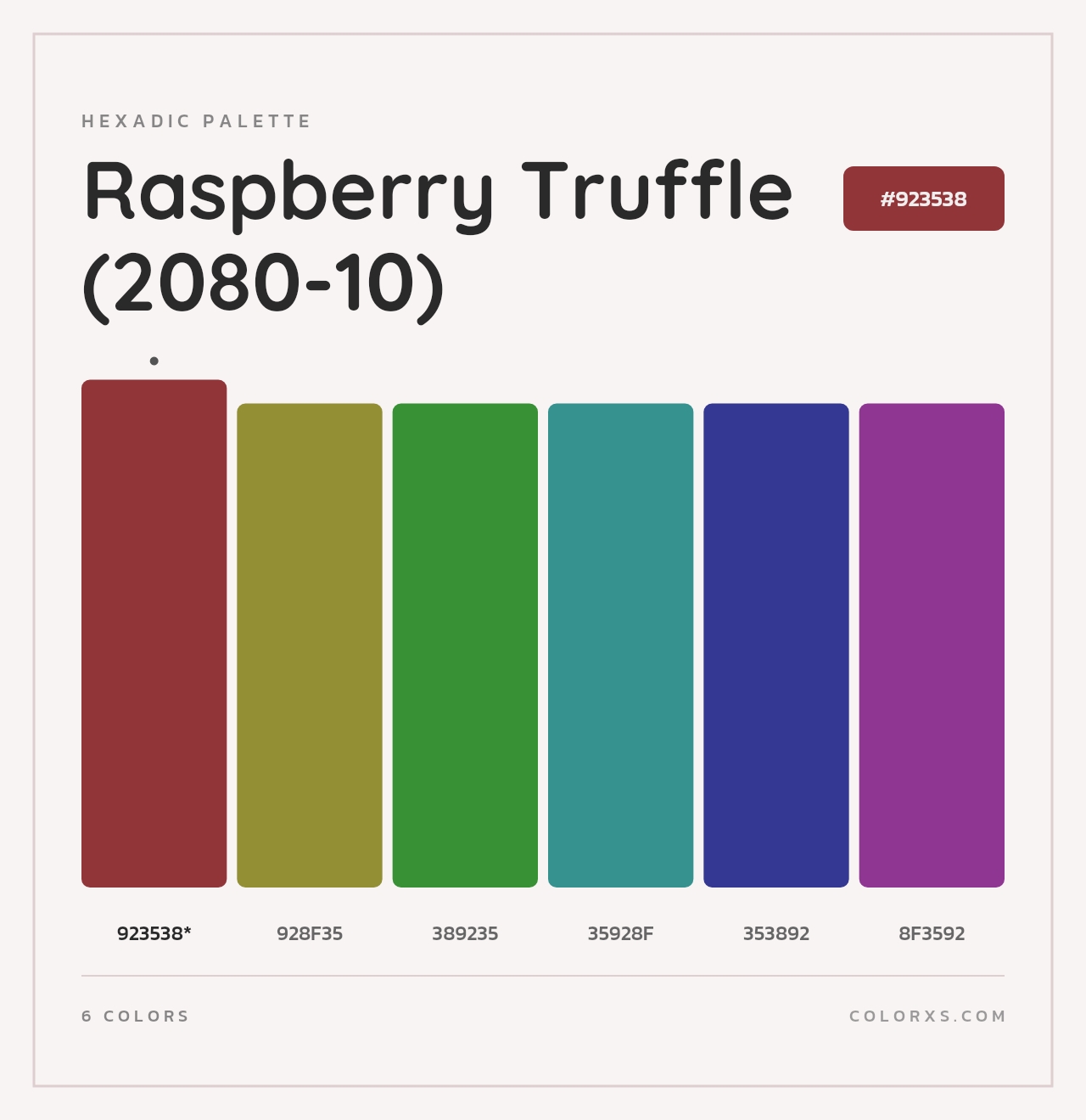 Raspberry Truffle (2080-10) - Hexadic Color Palette