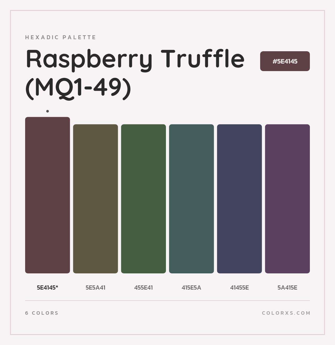 Raspberry Truffle (MQ1-49) - Hexadic Color Palette