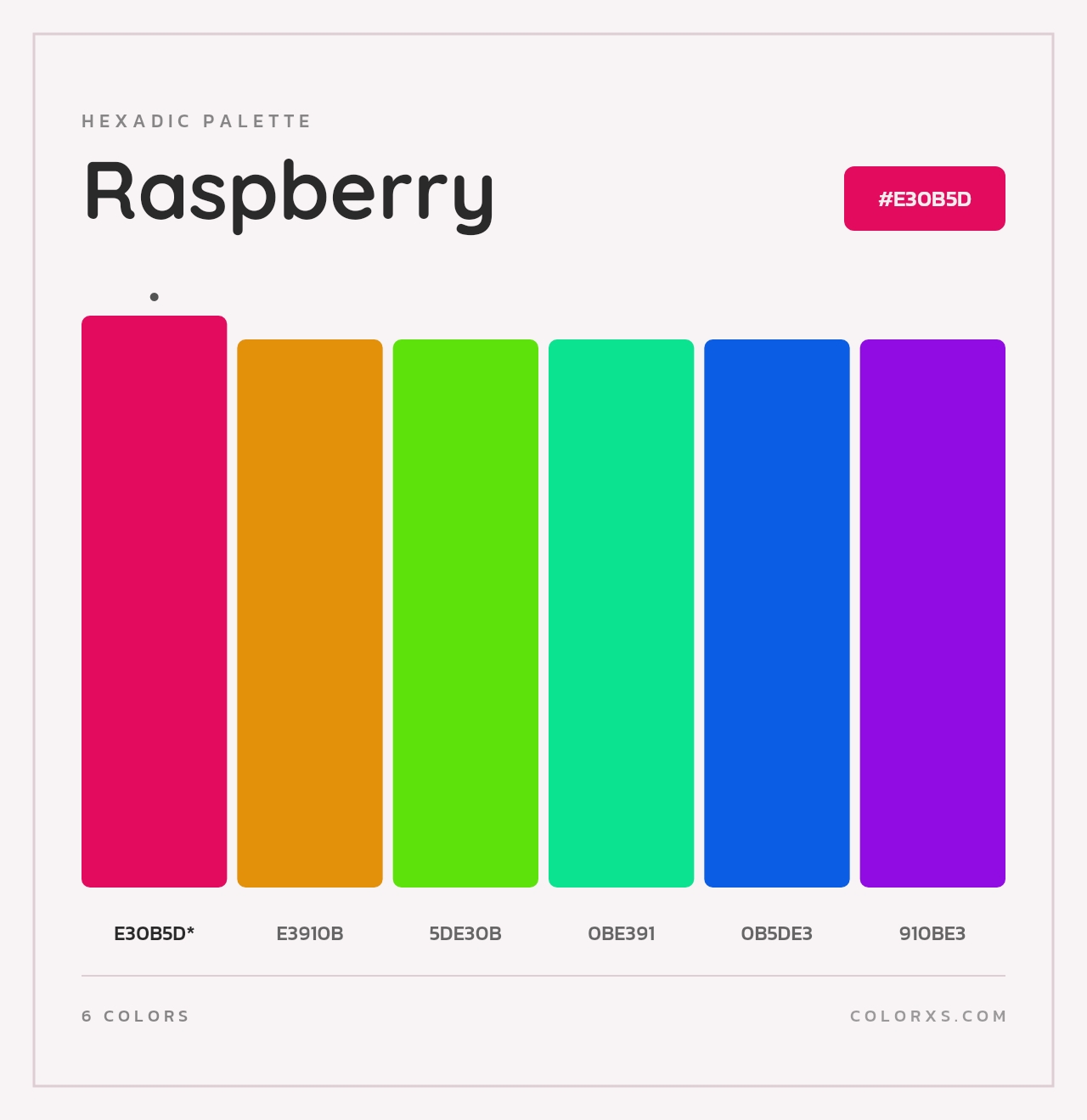Raspberry - Hexadic Color Palette