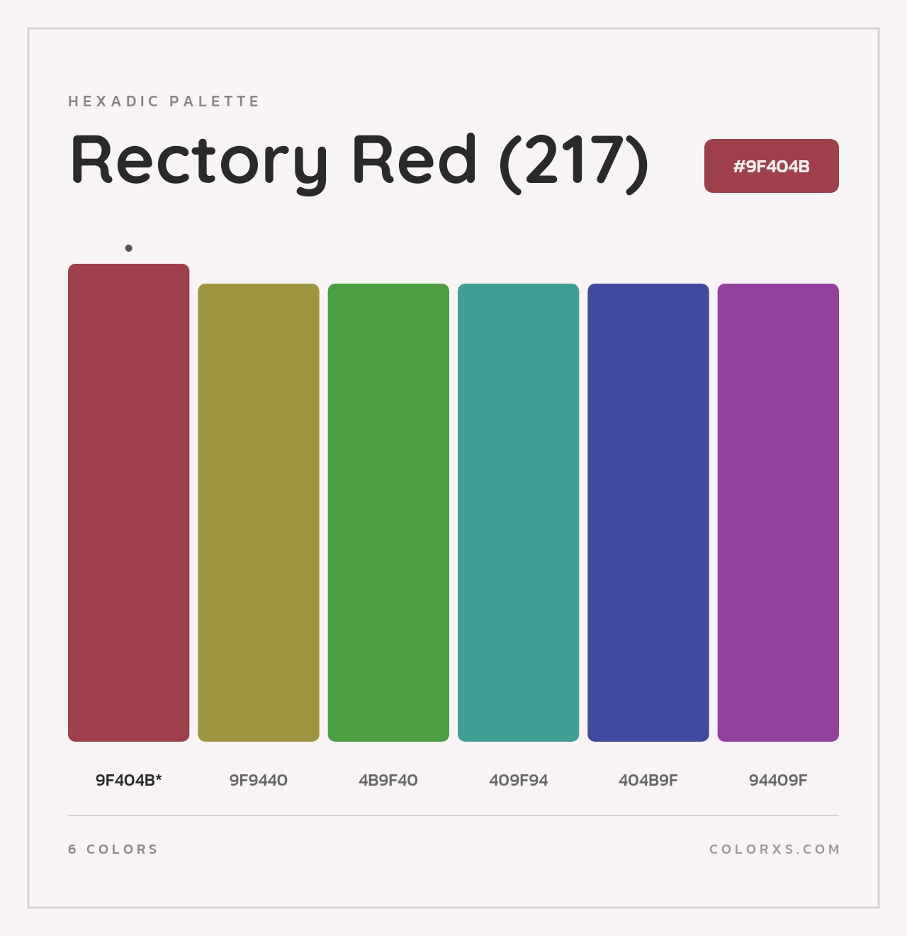 Rectory Red (217) - Hexadic Color Palette
