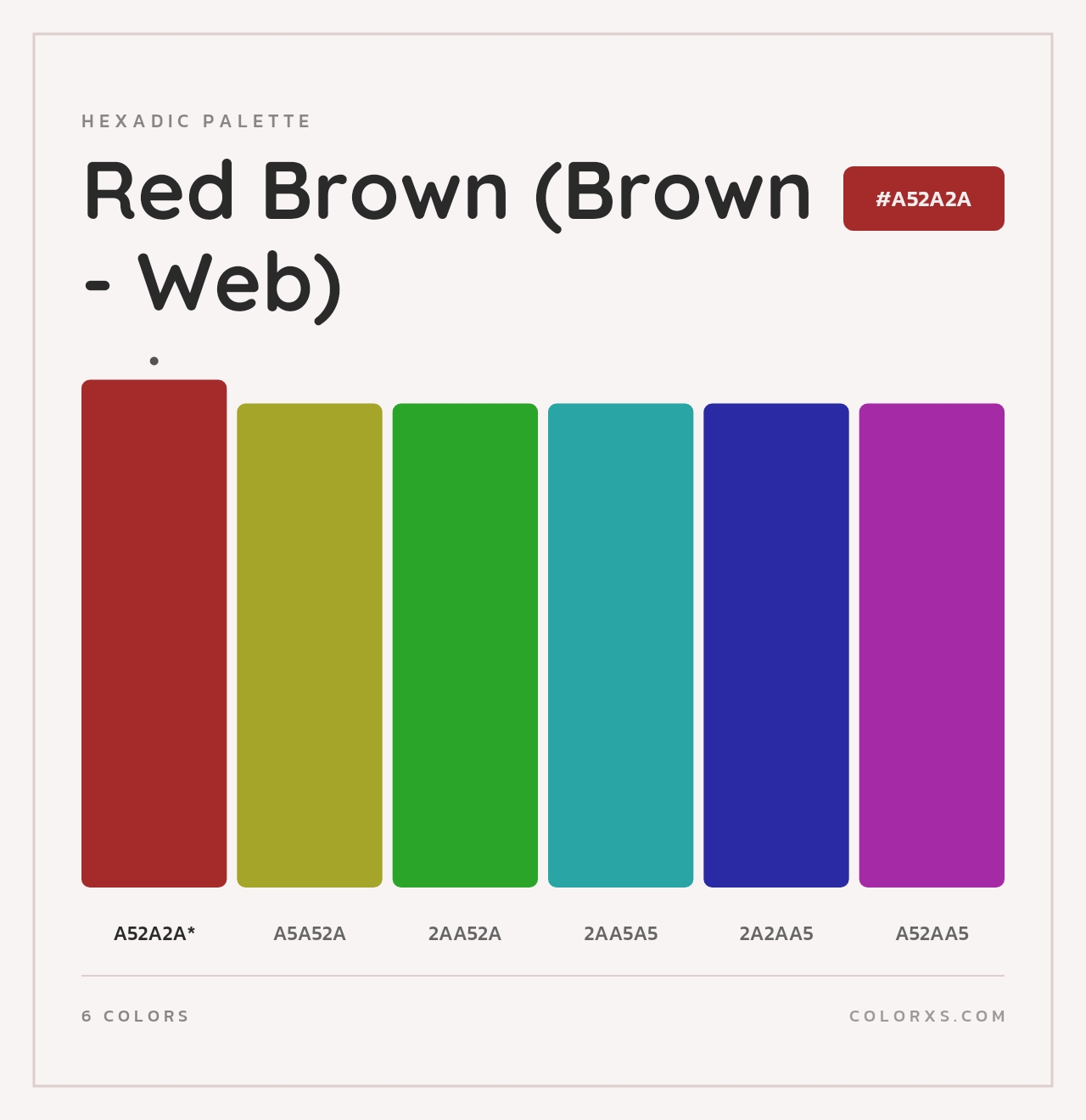 Red Brown (Brown - Web) - Hexadic Color Palette