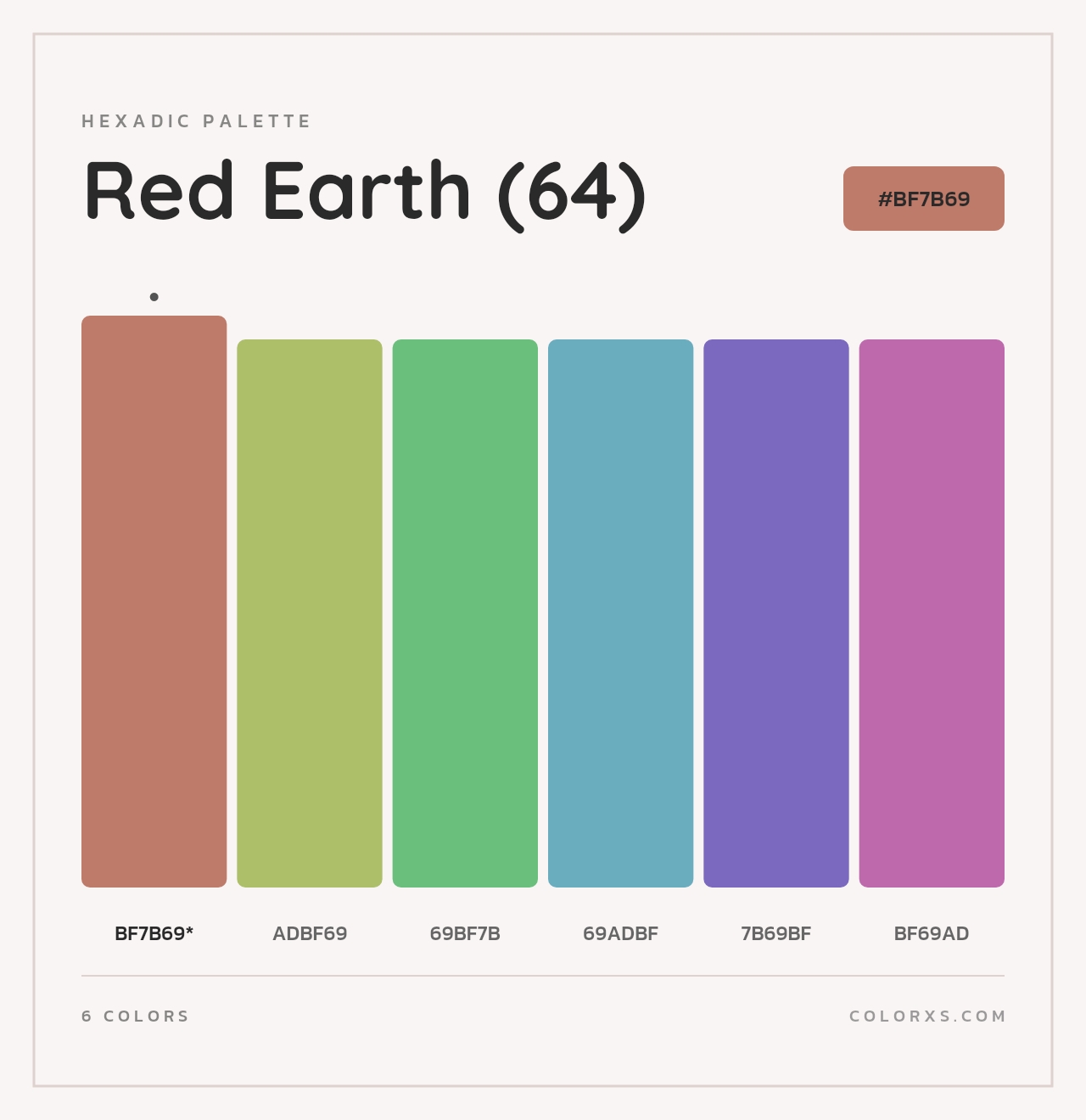 Red Earth (64) - Hexadic Color Palette