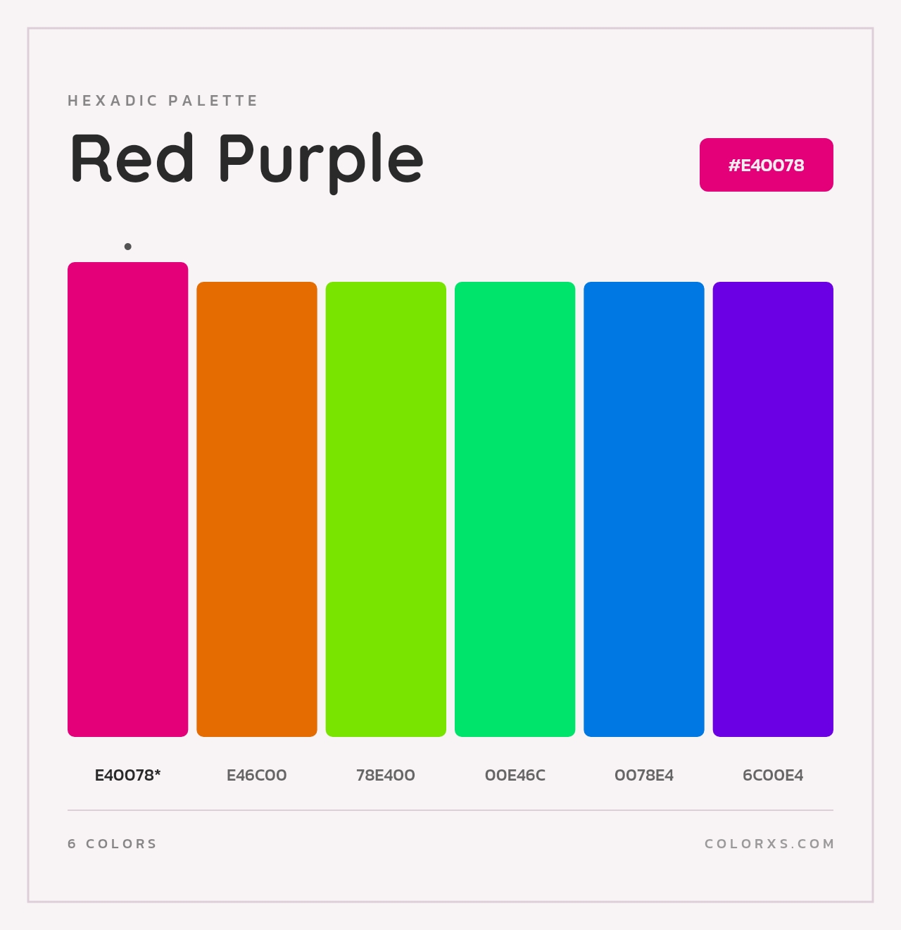 Red Purple - Hexadic Color Palette