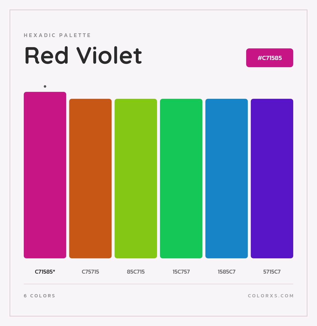 Red Violet - Hexadic Color Palette