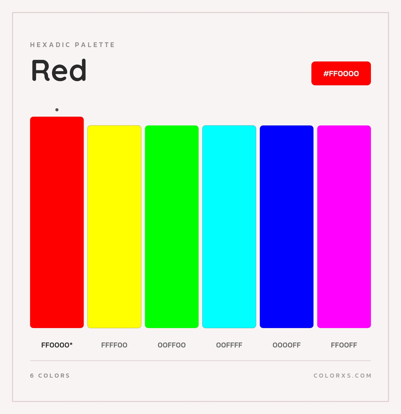 Red - Hexadic Color Palette