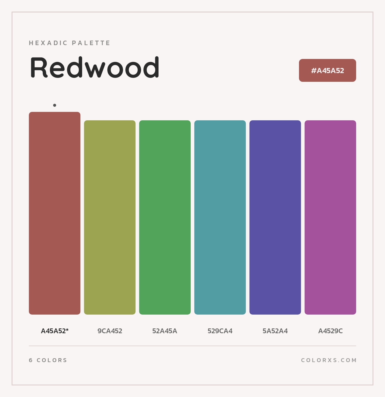 Redwood - Hexadic Color Palette