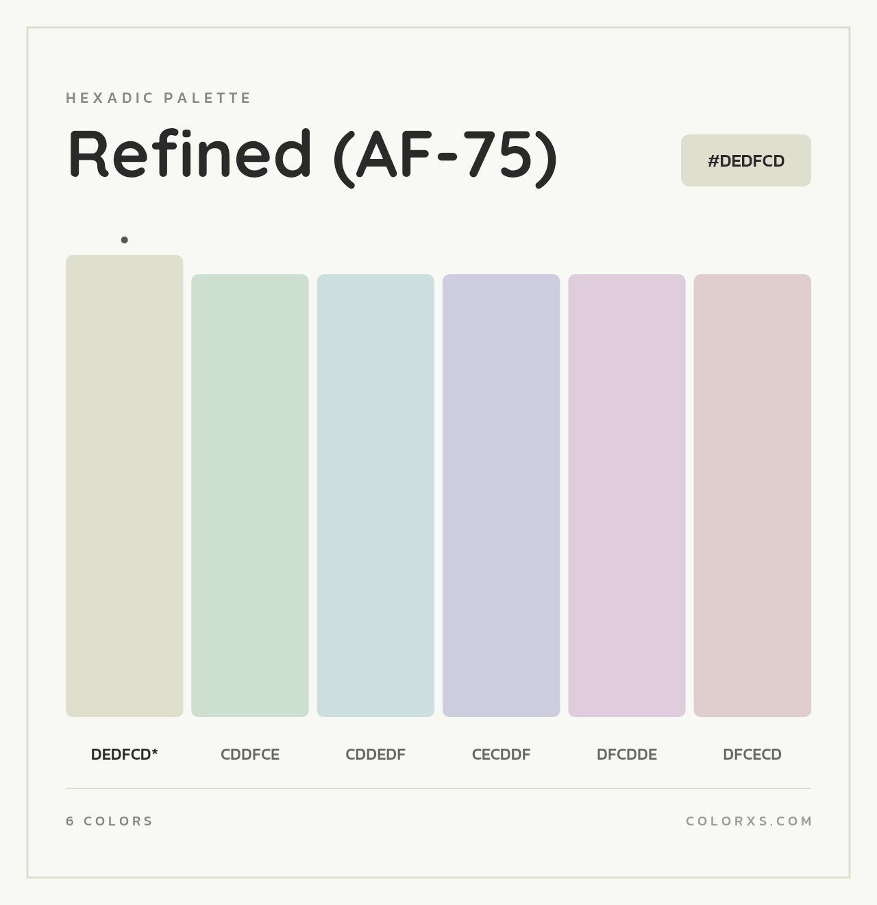 Refined (AF-75) - Hexadic Color Palette