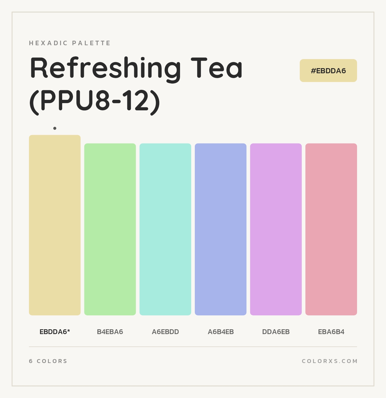 Refreshing Tea (PPU8-12) - Hexadic Color Palette