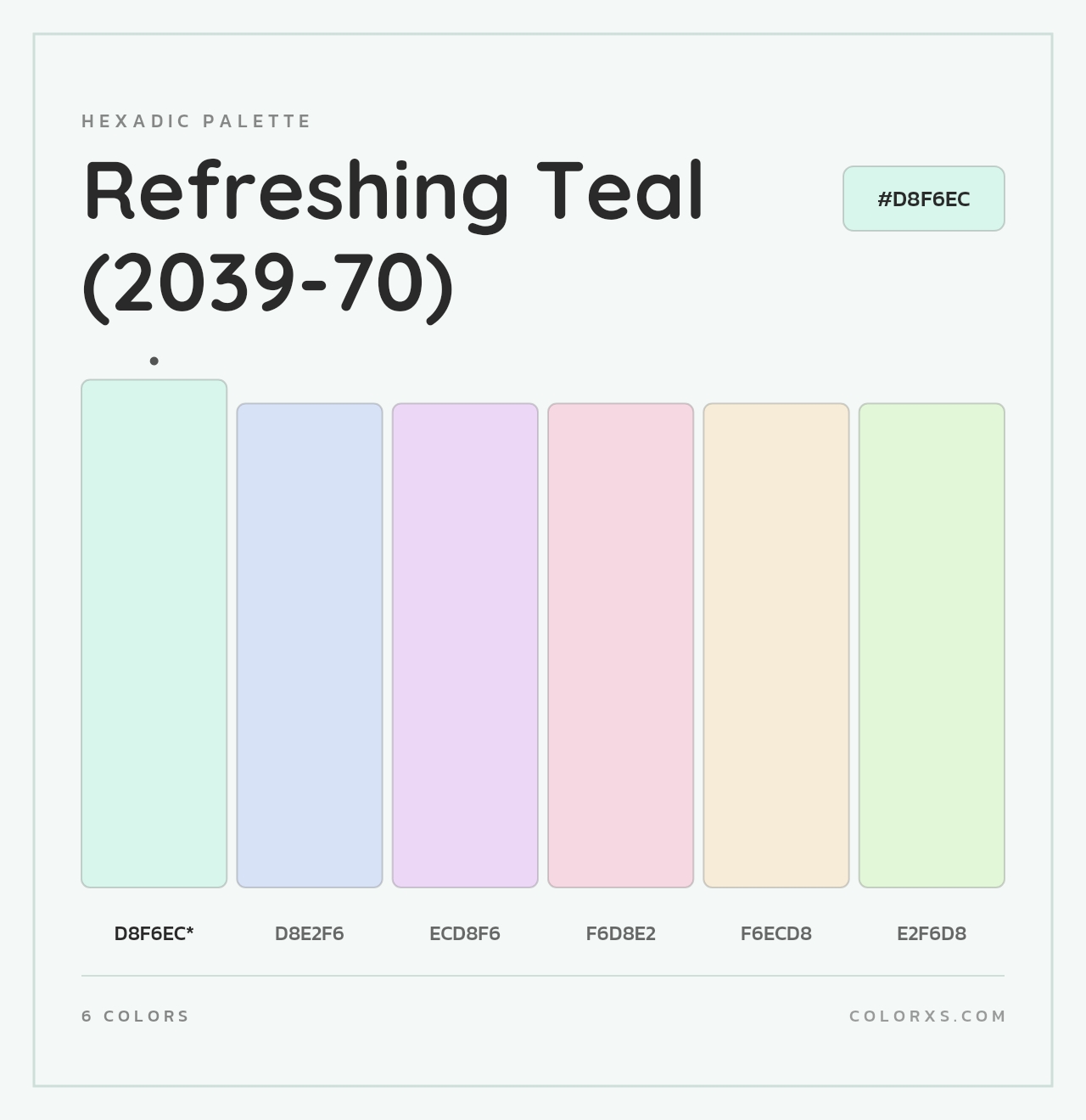 Refreshing Teal (2039-70) - Hexadic Color Palette