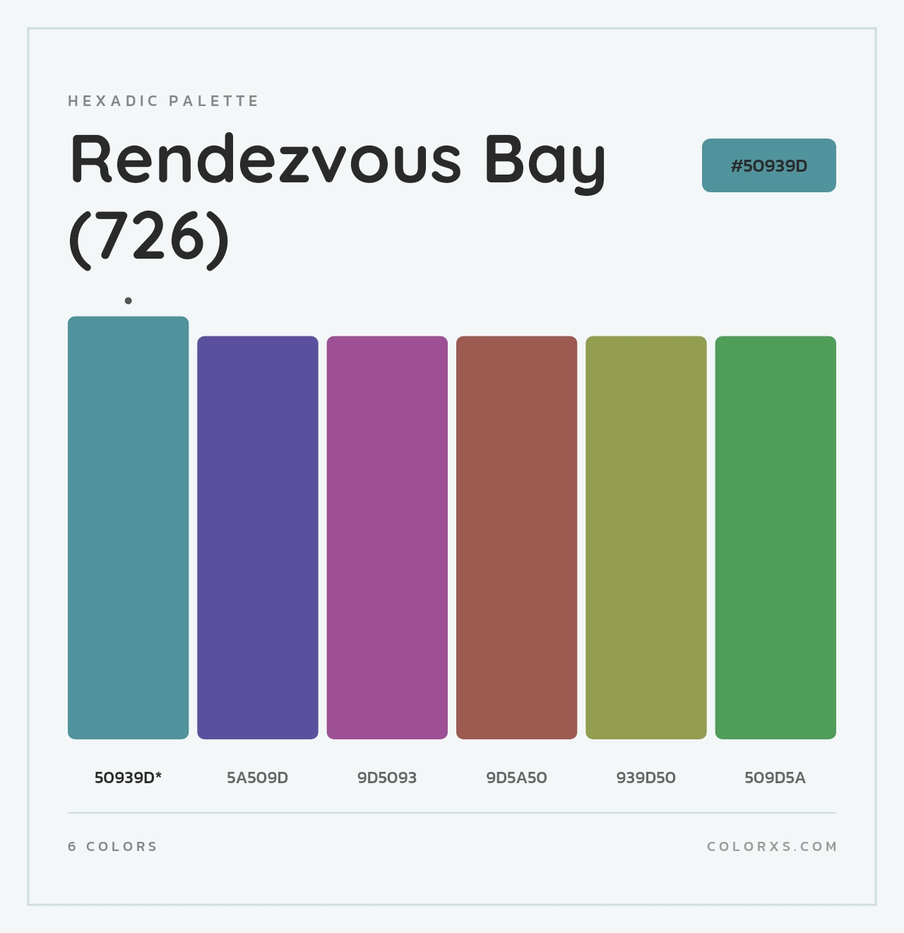 Rendezvous Bay (726) - Hexadic Color Palette