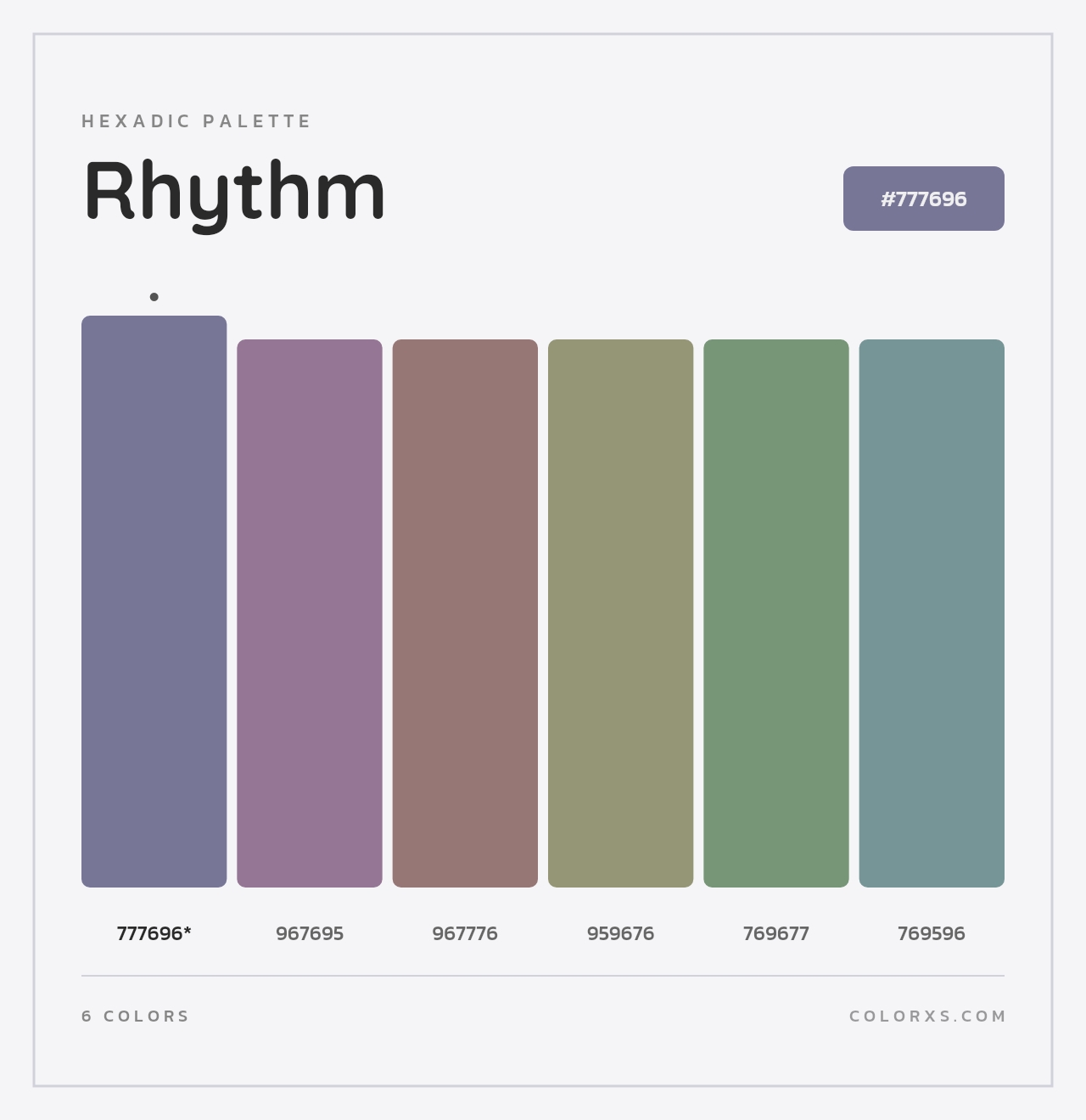 Rhythm - Hexadic Color Palette